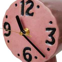 New HKliving Reloj de cerámica retro 16,2 cm, Pink Rosa