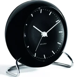 Best Arne Jacobsen Clocks Reloj de mesa AJ City Hall, Negro
