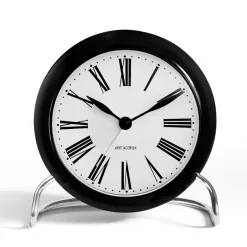 New Arne Jacobsen Clocks Reloj de mesa AJ Roman, Negro