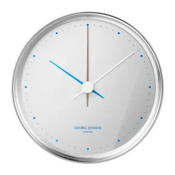 Georg Jensen Reloj de pared Koppel Ø10 cm, Mirror Echo BlancoPlateado