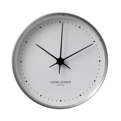 Discount Georg Jensen Reloj de pared Koppel, blanco-acero inoxidable, Ø 10 cm PlateadoBlanco