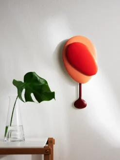 Design House Stockholm Reloj de pared Mellow Clock, Red Rojo
