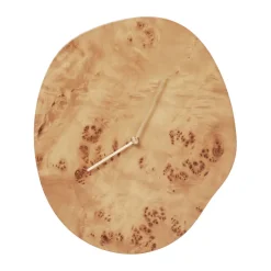 Sale Ferm Living Reloj de pared Melt 28x33 cm, Natural burl Beige