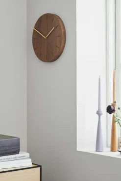 Clearance Applicata Reloj de pared Watch:Out, roble oscurecido-latón Marrón
