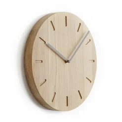 Sale Applicata Reloj de pared Watch:Out, roble-gris MarrónGris