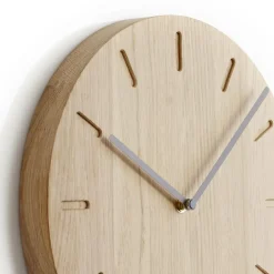 Sale Applicata Reloj de pared Watch:Out, roble-gris MarrónGris