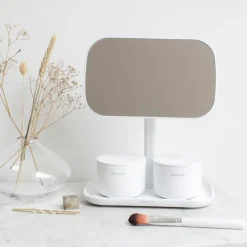 Best Brabantia ReNew Espejo con bandeja de almacenaje, Blanco