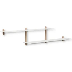 Gejst Repisa Nivo H, Roble claro- Blanco