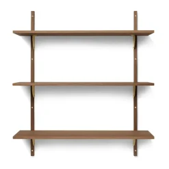 Clearance Ferm Living Repisa Sector triple wide, Smoked Oak, brass Marrón