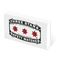 Hot Solstickan Design Repuesto de cerillas Three Stars 50-pack, Blanco