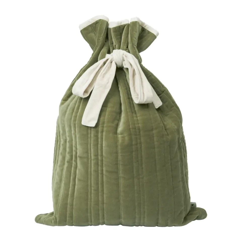 Outlet Ferm Living Saco Vari quilted 50x70 cm, Velvet-khaki Verde