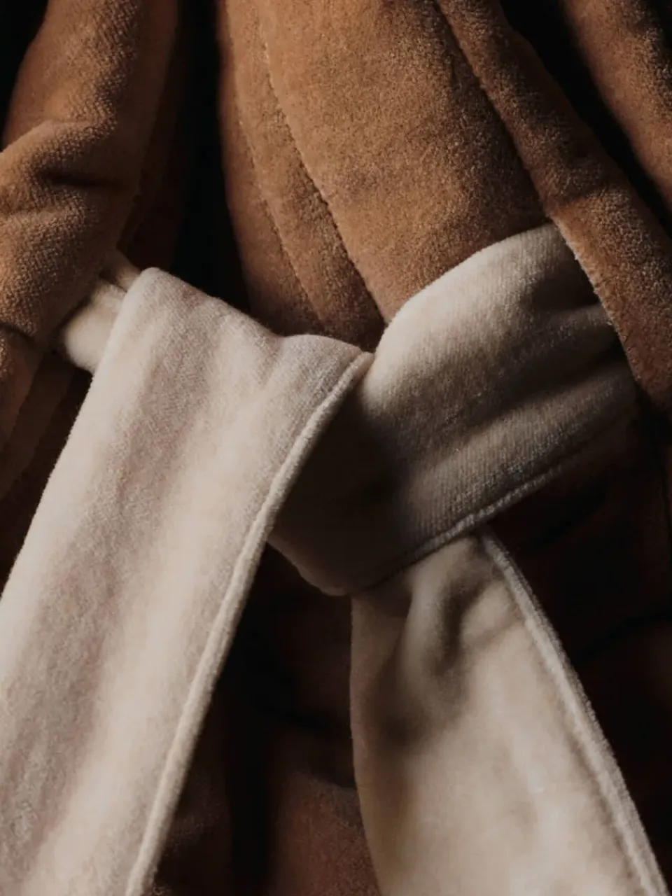 Clearance Ferm Living Saco Vari quilted 50x70 cm, Velvet-tan Beige