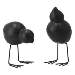 Outlet DBKD Set de 2 adornos de Pascua Swedish Birds , Black Negro