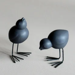 Outlet DBKD Set de 2 adornos de Pascua Swedish Birds , Black Negro