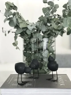 Outlet DBKD Set de 2 adornos de Pascua Swedish Birds , Black Negro