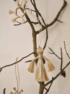 Sale Ferm Living Set de 3 adornos para árbol de navidad Jute Stars, Natural Beige