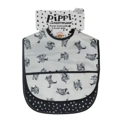 Clearance Rätt Start Set de 2 baberos Pippi Cirkus, Multi