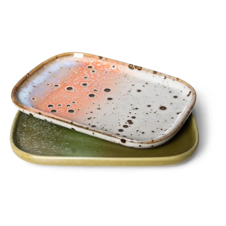 Discount HKliving Set de 2 bandejas pequeñas 70's, Asteroids / Grass Multi