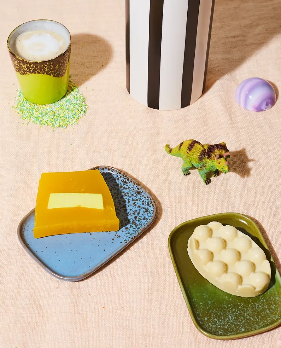 Discount HKliving Set de 2 bandejas pequeñas 70's, Asteroids / Grass Multi