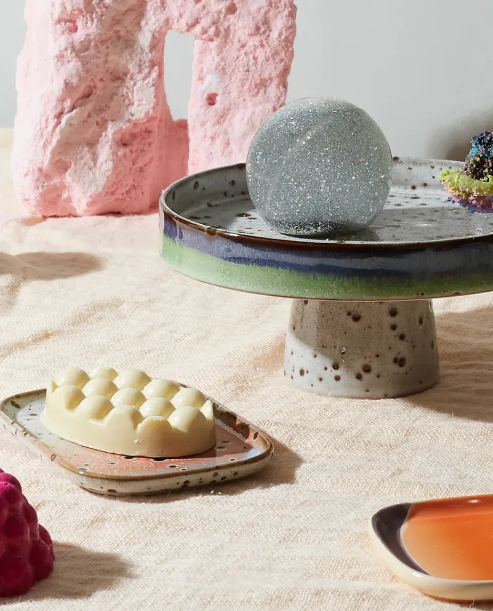Discount HKliving Set de 2 bandejas pequeñas 70's, Asteroids / Grass Multi