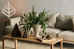 Scandi Living Set de 4 bolas de Navidad Spira, Beige