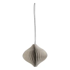Discount Scandi Living Set de 4 bolas de Navidad Onion, Beige
