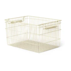 Ferm Living Set de 2 cestas Cala apilables, Cashmere Beige