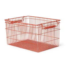 Sale Ferm Living Set de 2 cestas Cala apilables, Poppy red Rojo