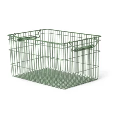 Sale Ferm Living Set de 2 cestas Cala apilables, Verdant green Verde