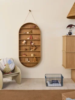 Outlet Ferm Living Set de 2 cestas Cala apilables, Dark blue Azul