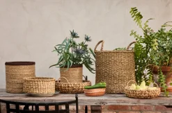Sale Dixie Set de 2 cestas con asa Esther cylinder, Natural Beige