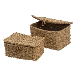 Outlet Dixie Set de 2 cestas Esther, natural Marrón