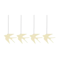 Clearance Cooee Design Set de 4 colgantes de pascuaEaster Deco pájaro, Light yellow Amarillo