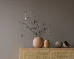 Cooee Design Set de 4 colgantes de pascuaEaster Deco pájaro, White Blanco