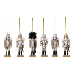 Best Bloomingville Set de 6 colgantes navideños , Gold Blanco