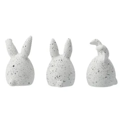 Discount DBKD Set de 3 conejos de pascua Triplets, White dot Blanco