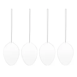 Best Cooee Design Set de 4 decoraciones de pascua Easter Deco huevo, White Blanco