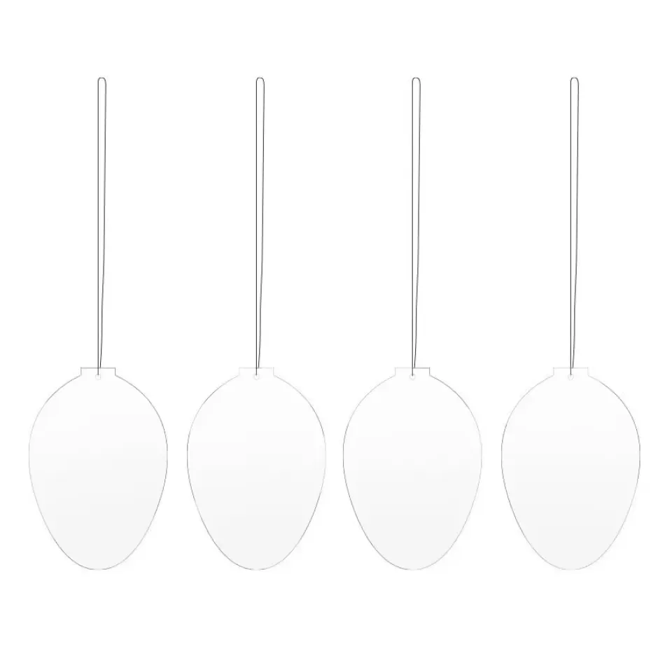 Best Cooee Design Set de 4 decoraciones de pascua Easter Deco huevo, White Blanco
