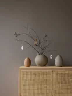 Best Cooee Design Set de 4 decoraciones de pascua Easter Deco huevo, White Blanco