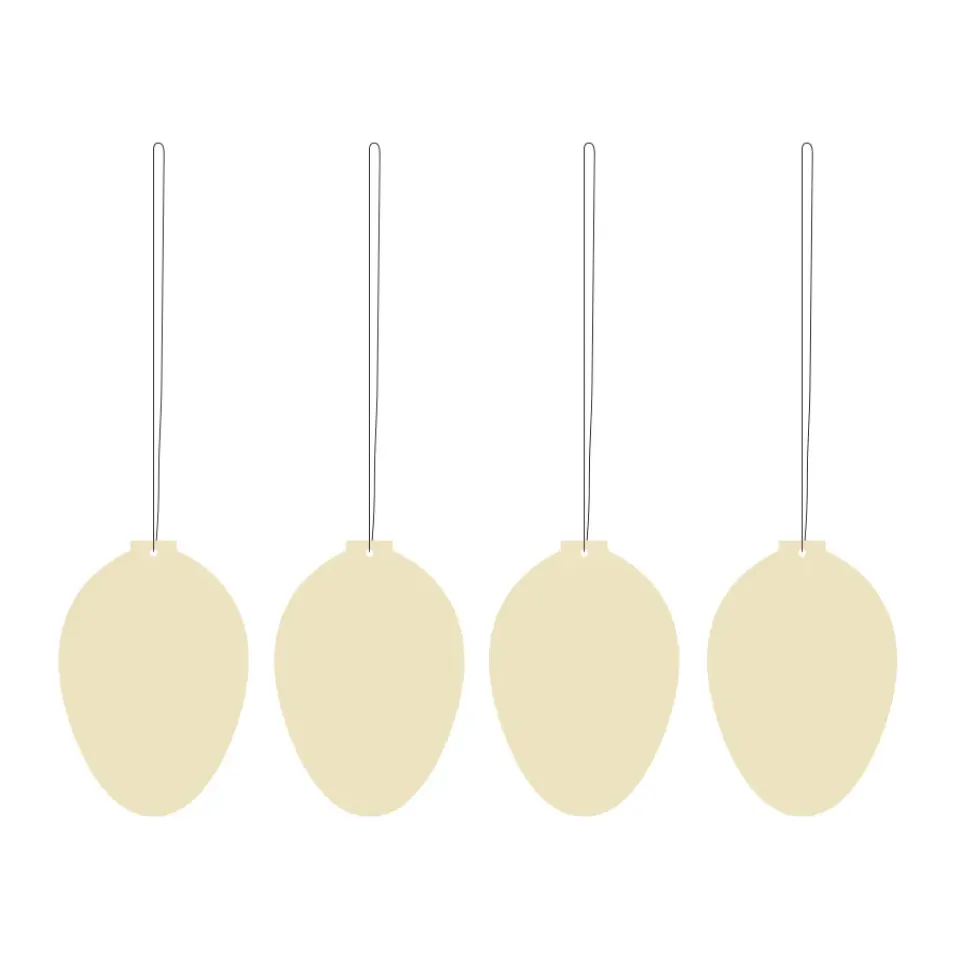 Sale Cooee Design Set de 4 decoraciones de pascua Easter Deco huevo, Light yellow Amarillo