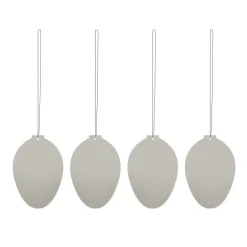 Online Cooee Design Set de 4 decoraciones de pascua Easter Deco huevo, Sand Gris