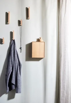 New Andersen Furniture Set de 3 ganchos Multi Hooks, Oak Marrón