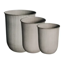 Sale DBKD Set de 3 macetas Out stripe, Beige