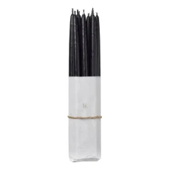 Broste Copenhagen Set de 10 velas antiguas , Simply black Negro