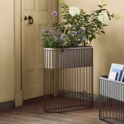Clearance Broste Copenhagen Set de jardineras Fenja, Simply taupe warm grey BeigeMarrón