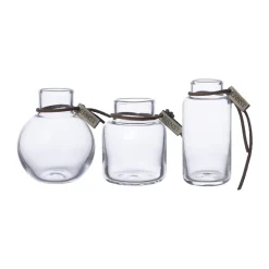 Discount ERNST Set de jarrones de regalo 3 piezas, Claro Transparente