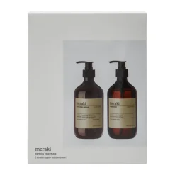 Hot Meraki Set de regalo jabón de manos y detergente líquido, Exfoliating Northern star, Blossom breeze Blanco