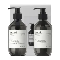Meraki Set de regalo , jabón y loción para manos, Silky Mist Gris