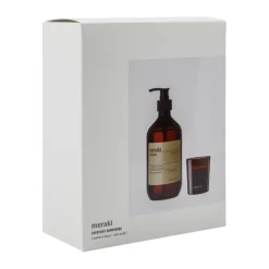 Discount Meraki Set de regalo jabón de manos y vela perfumada, Northern dawn + dark wood Blanco