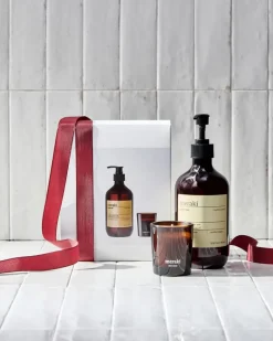 Discount Meraki Set de regalo jabón de manos y vela perfumada, Northern dawn + dark wood Blanco
